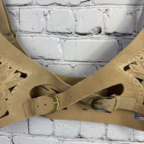 Joy Folie Marlow Suede Harness in Tan Size L/XL - Picture 3 of 12